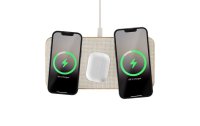 Woodcessories Wireless Charger Multi Pad Holz Eiche / Leinen
