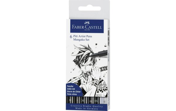 Faber-Castell Tuschestift PITT Artist Pen Mangaka 6 Stück