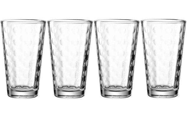 Leonardo Longdrinkglas Optic 540 ml, 4 Stück, Transparent