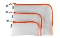 HERMA Etui Mesh Bag 23 x 11 cm, Orange/Weiss