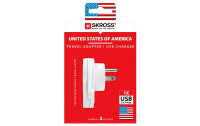 SKROSS Reiseadapter World USA mit USB Ladegerät