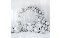 Partydeco Luftballon Rund Glossy 60 cm, Silber