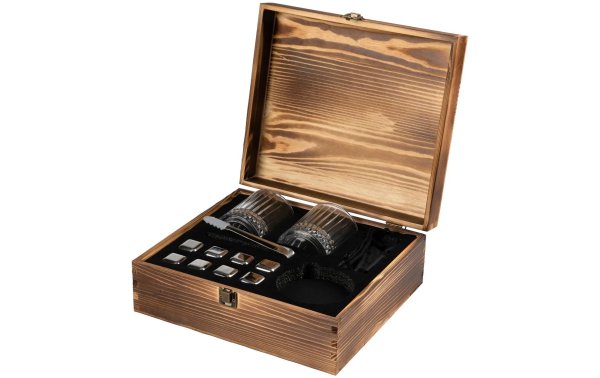 FTM Whiskysteine Geschenkbox Braun