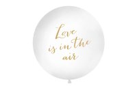 Partydeco Luftballon Love is in the air Ø 1 m, Schwarz/Weiss