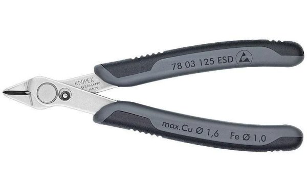 Knipex Elektronik-Seitenschneider Super Knips ESD 125 mm poliert
