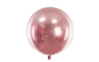Partydeco Luftballon Rund Glossy 60 cm, Rosegold