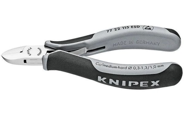 Knipex Elektronik-Vornschneider ESD 115 mm spiegelpoliert