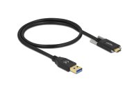 Delock USB 3.1-Kabel Schraube seitlich USB A - USB C 0.5 m