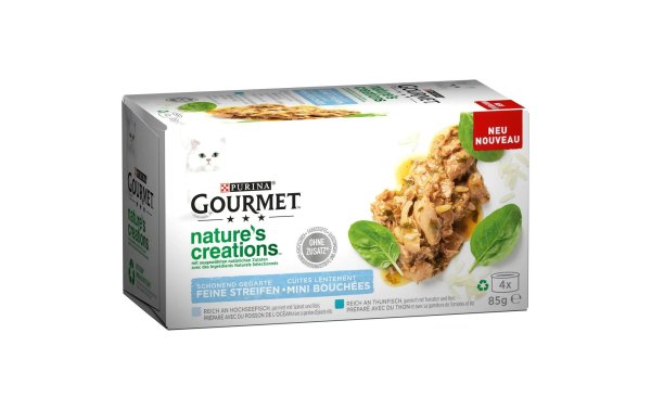 Purina Nassfutter Gourmet Natures Creation Fisch, 4 x 85 g