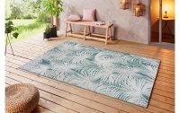 Northrugs Teppich Beach Lagosi, 80 x 150 cm, Crème/Türkis