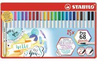 STABILO Pen 68 brush 25er Metallschachtel