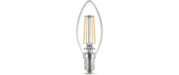 Philips Lampe LEDcla 40W E14 B35 WW CL ND 3PFDisc Warmweiss, 3 Stück