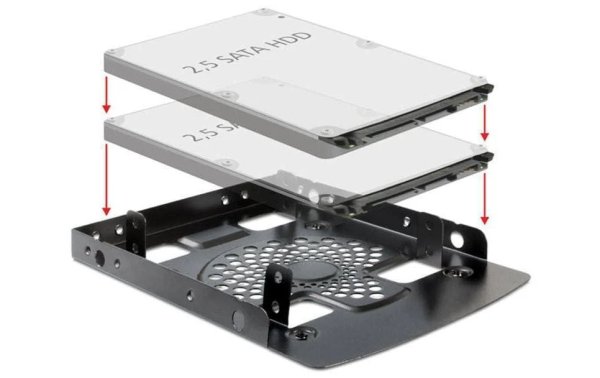 Delock Einbaurahmen 2x 2.5" - 3.5"