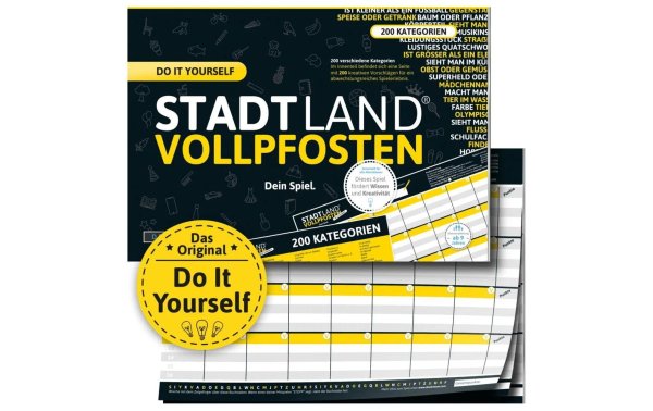 Denkriesen Partyspiel STADT LAND VOLLPFOSTEN – Do It Yourself