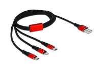Delock USB-Ladekabel 3-in-1 USB A - Lightning/Micro-USB...
