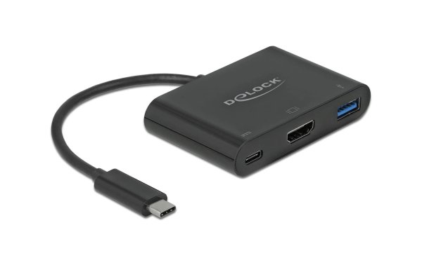 Delock Multiadapter USB Type-C – HDMI, USB3.0-A, USB-C-PD schwarz