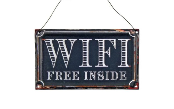 Originals Schild Wifi 12 x 7 cm, Schwarz