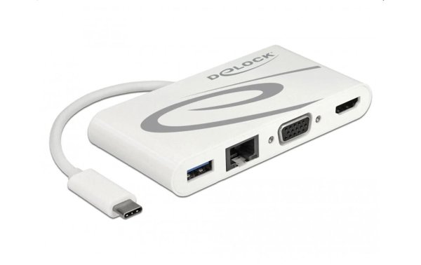 Delock Dockingstation USB 3.1 Typ-C - HDMI/VGA/GLAN/PD