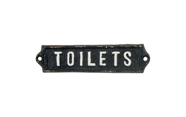 Originals Schild Toilets 14.5 x 3.5 cm