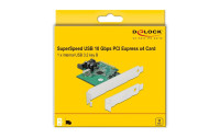 Delock PCI-Express-Karte 1x intern USB 3.2 Gen 2 Key B 20 Pin
