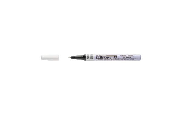 Sakura Lackmarker Pen-Touch 0.7 mm, extrafein, Weiss