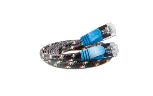 SLIM Slimpatchkabel  Cat 6, STP, 10 m, Blau