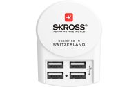 SKROSS Weltreiseadapter PRO+ 4x USB